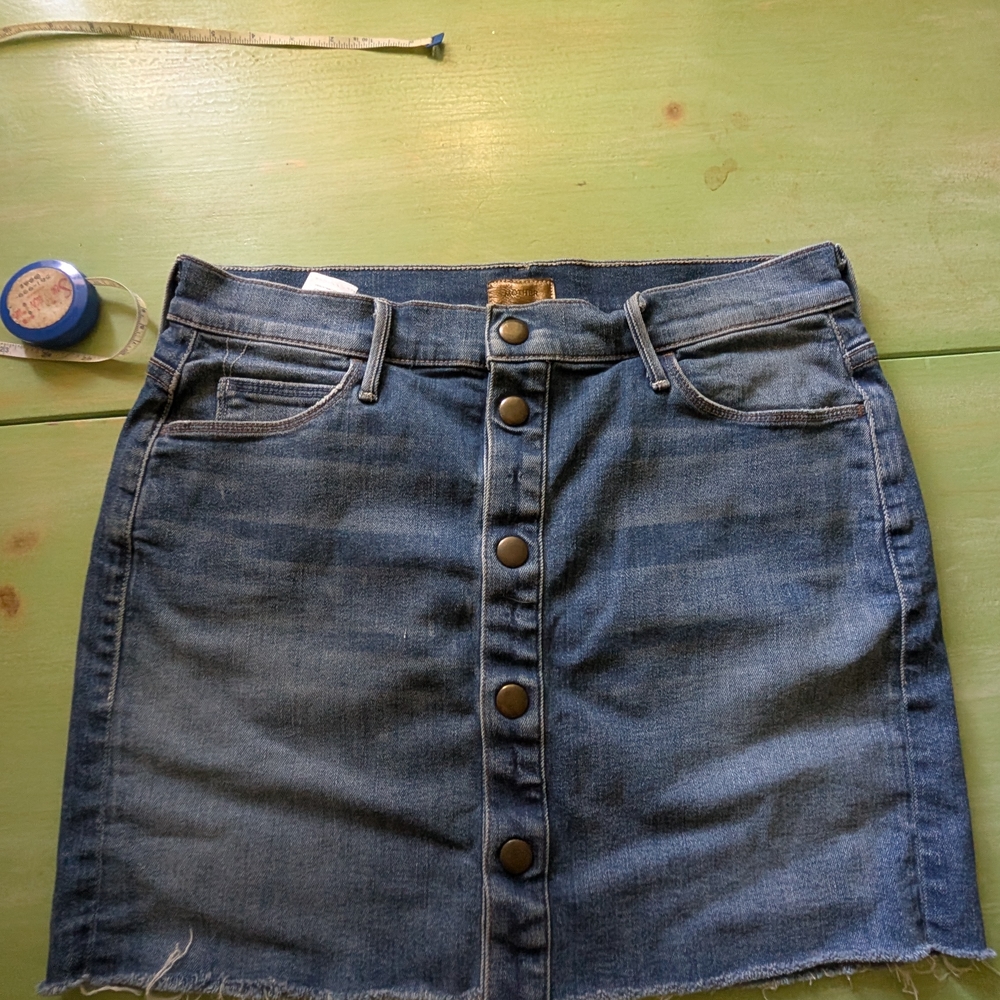 MOTHER Snap down Denim Skirt